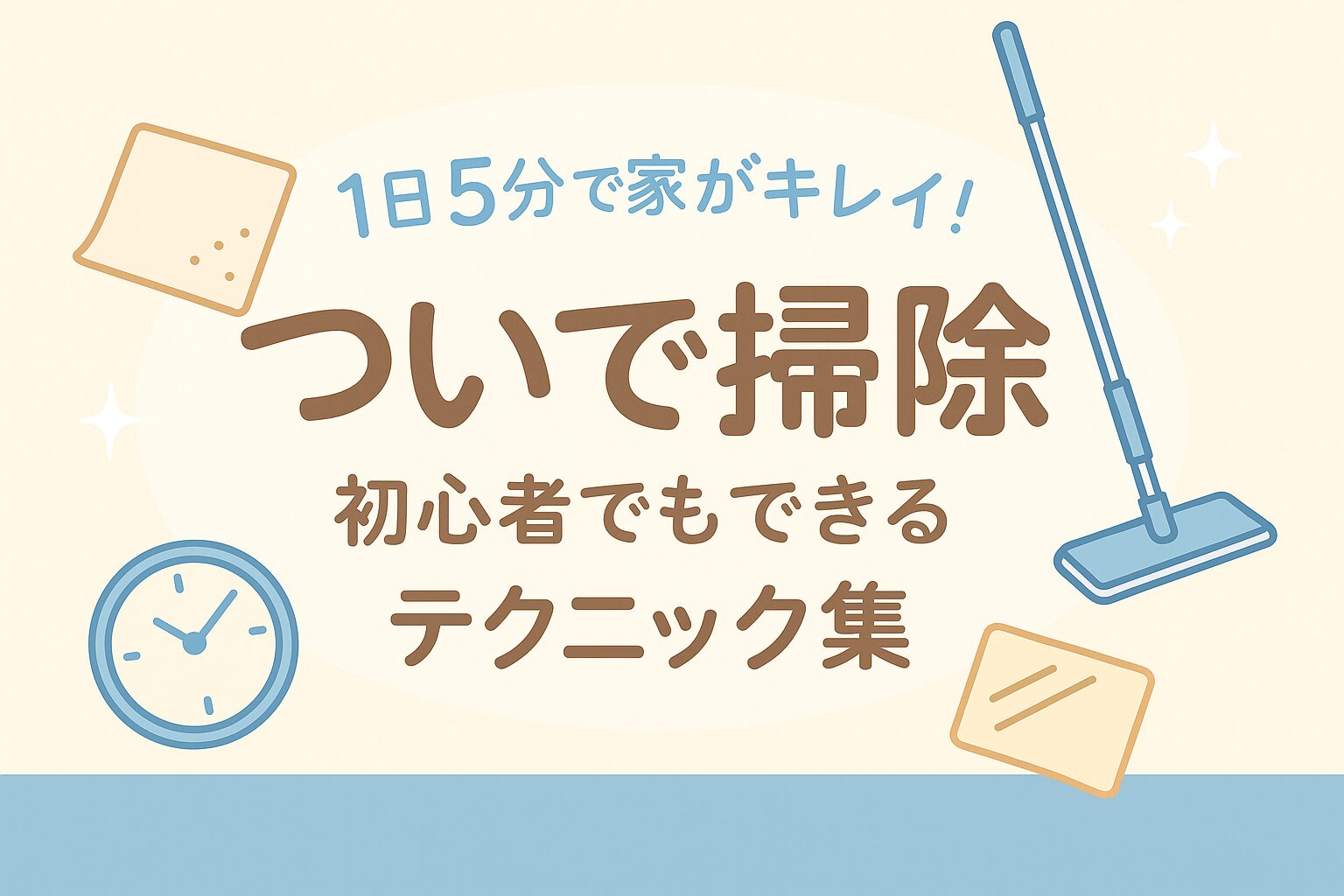 1日5分で家がキレイ！初心者でもできる「ついで掃除」テクニック集